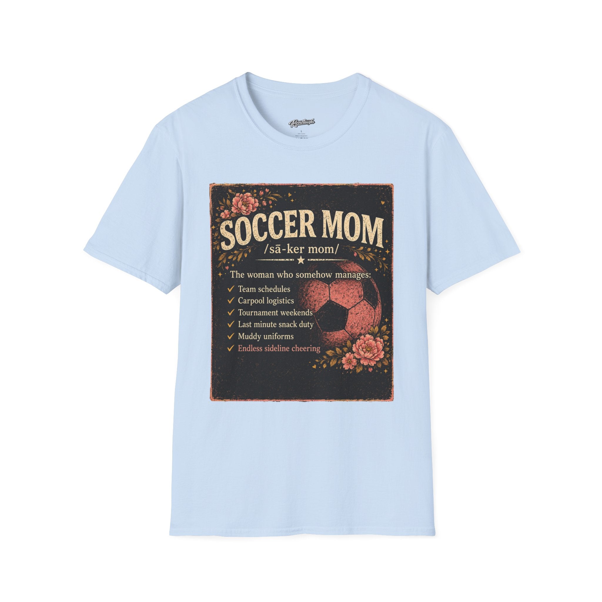 Soccer Mom T-Shirt — Vintage Floral Soccer Definition Tee