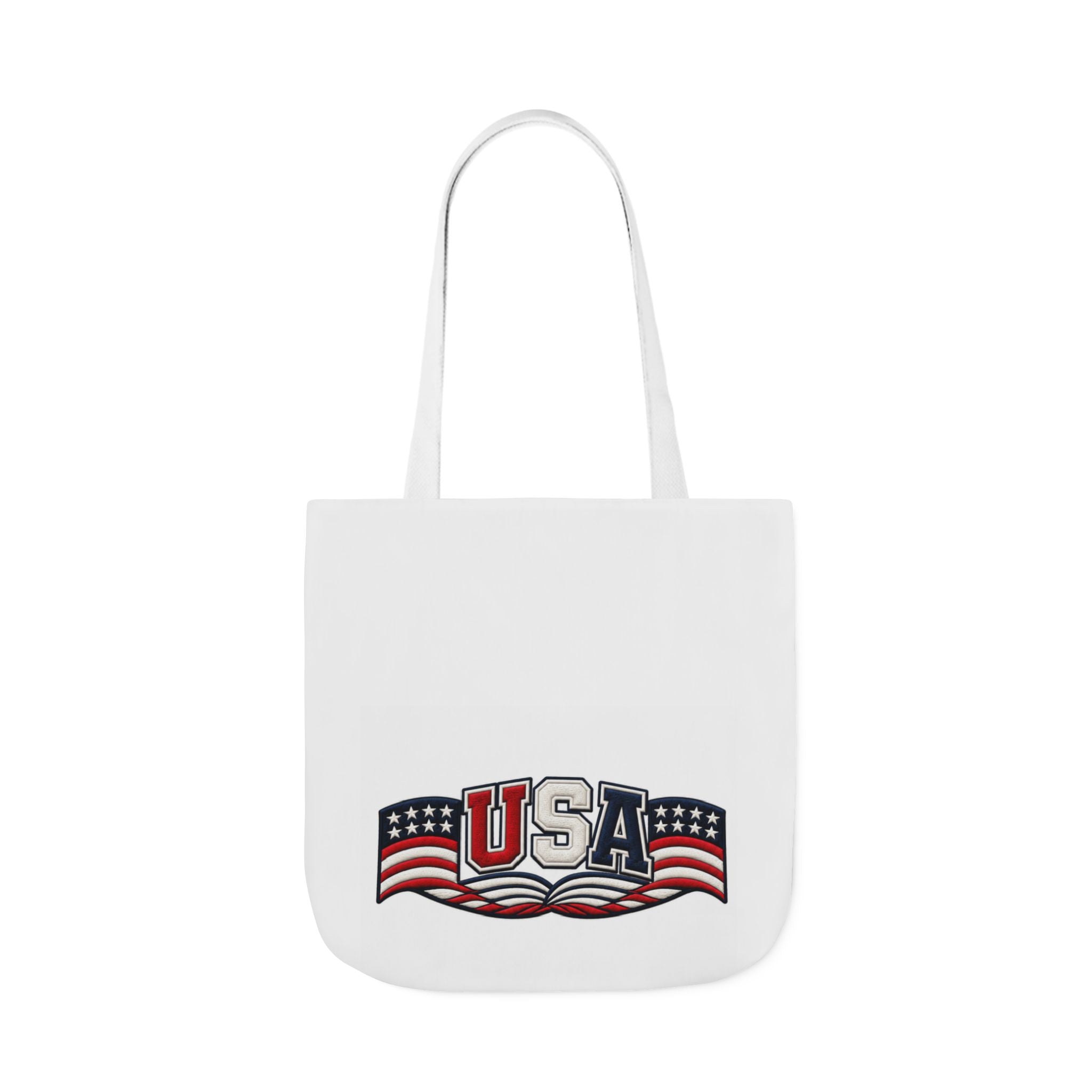 USA Flag Retro Canvas Tote