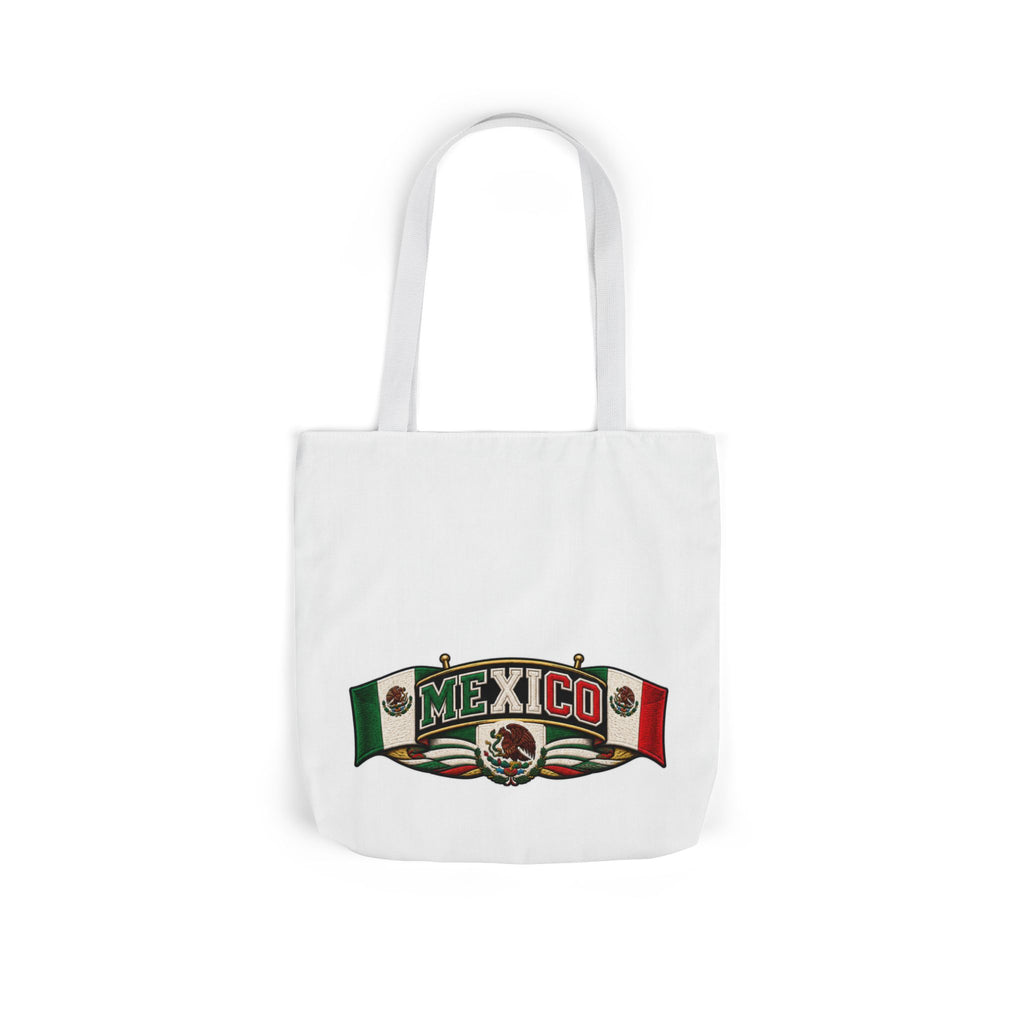 Mexico Flag Retro Canvas Tote