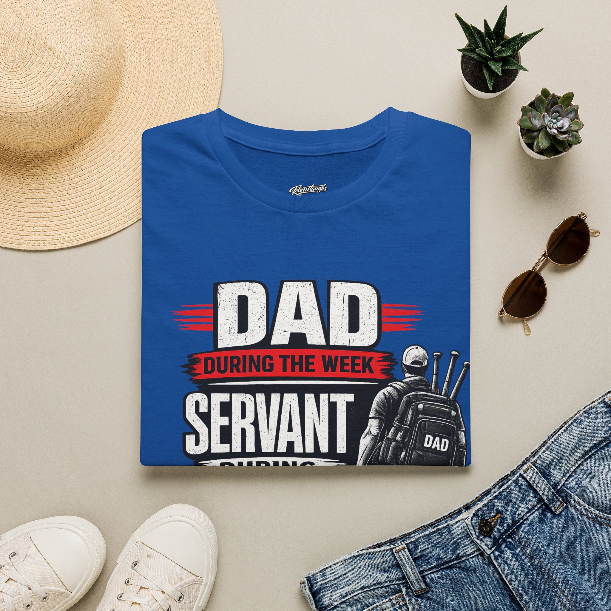 Dad Servant During the Week, Travel Ball Weekend T-Shirt
