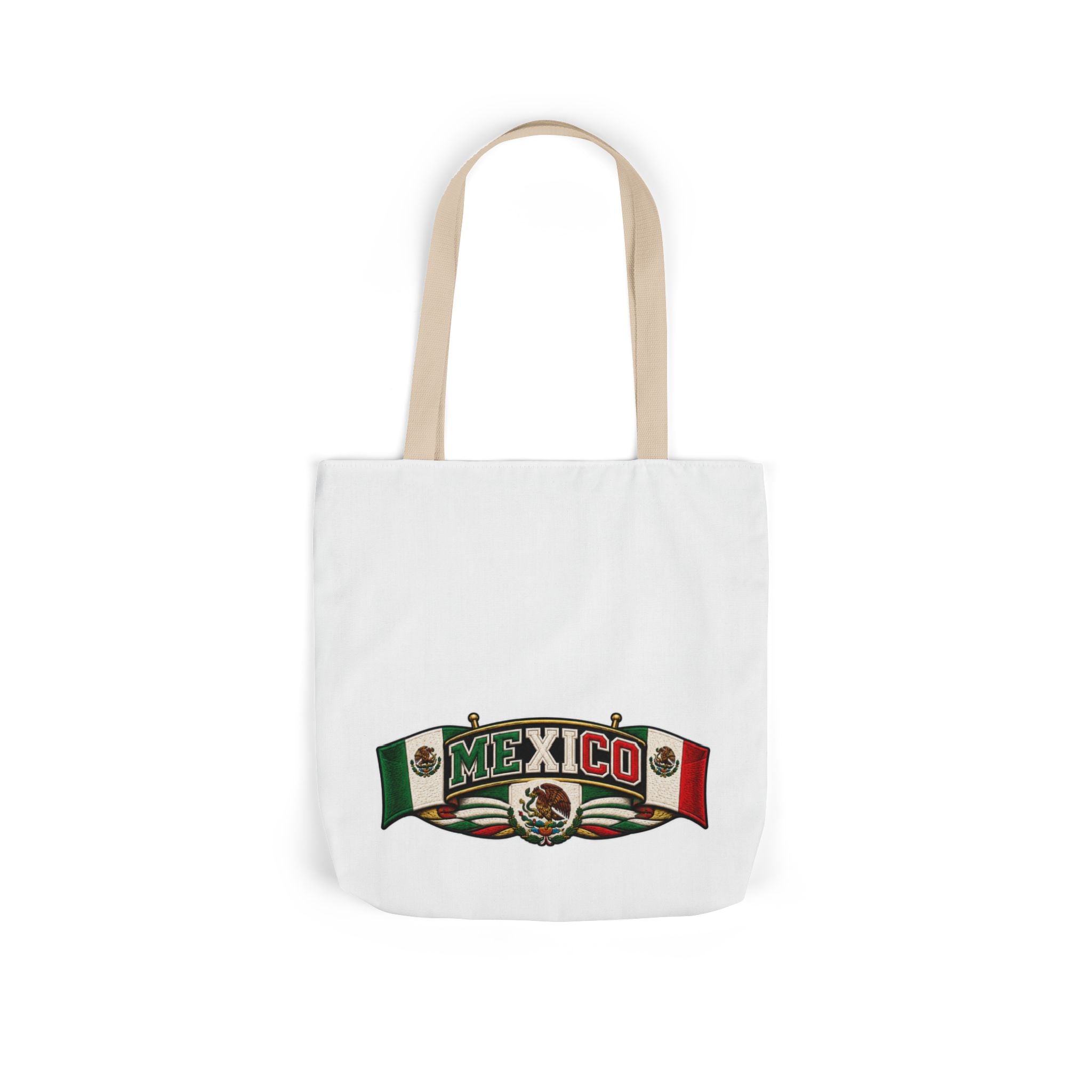 Mexico Flag Retro Canvas Tote