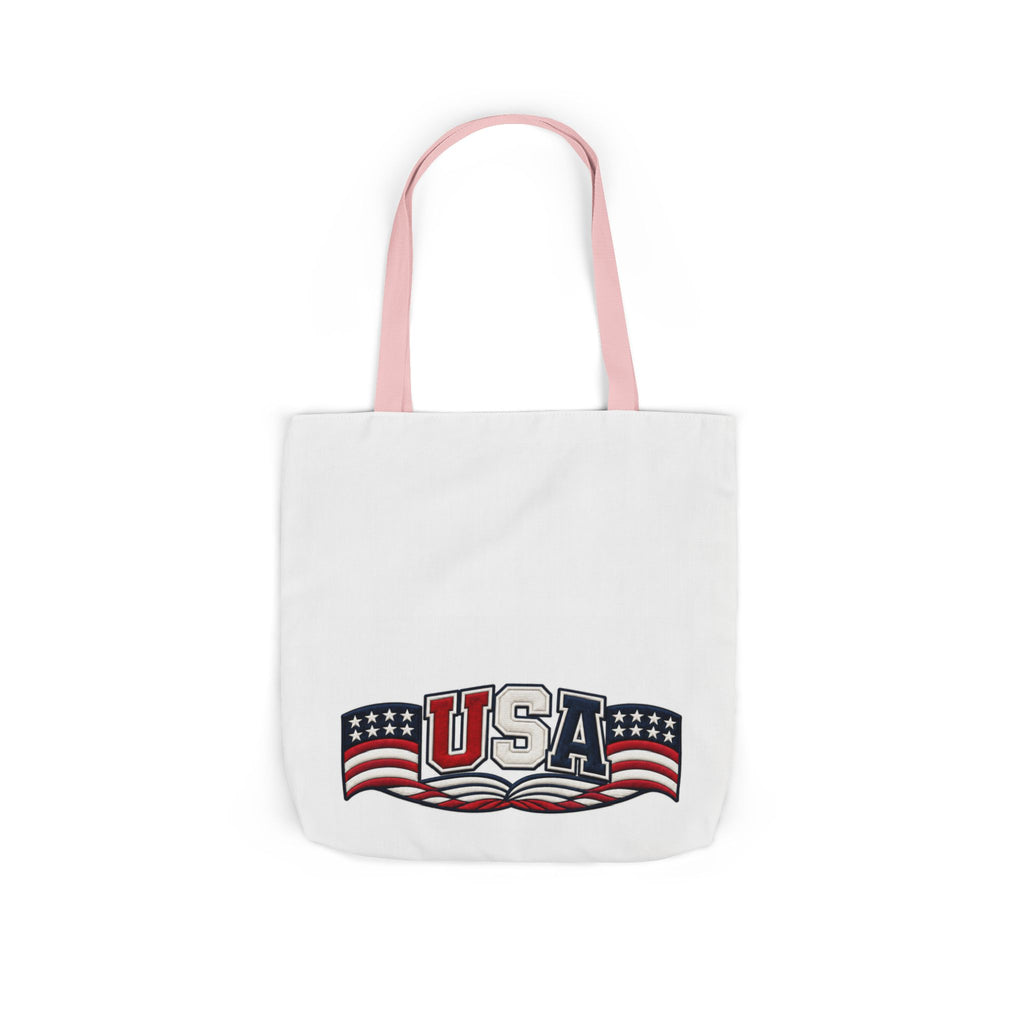 USA Flag Retro Canvas Tote