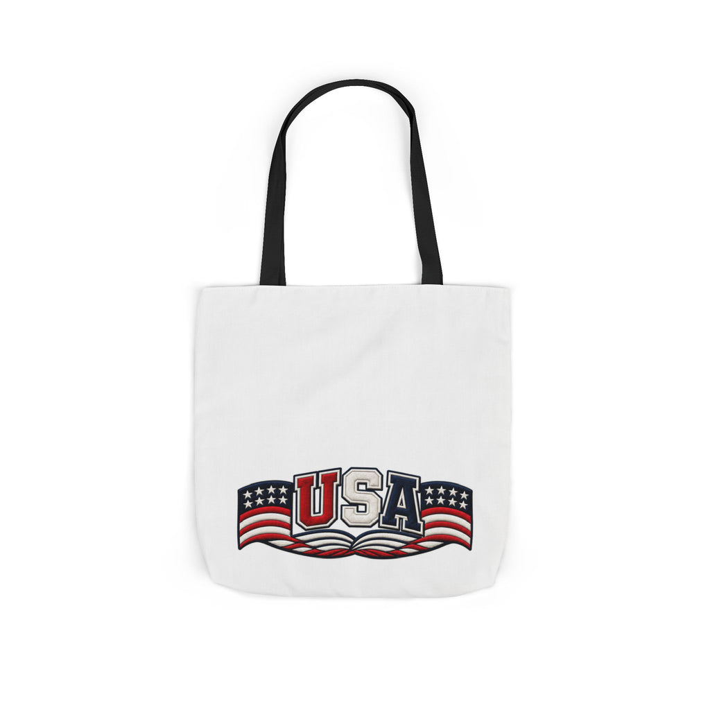 USA Flag Retro Canvas Tote