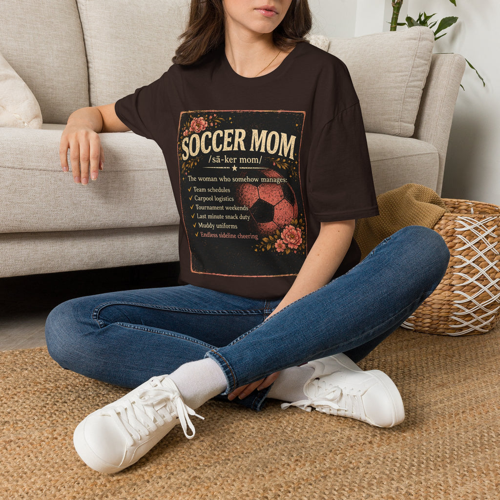 Soccer Mom T-Shirt — Vintage Floral Soccer Definition Tee