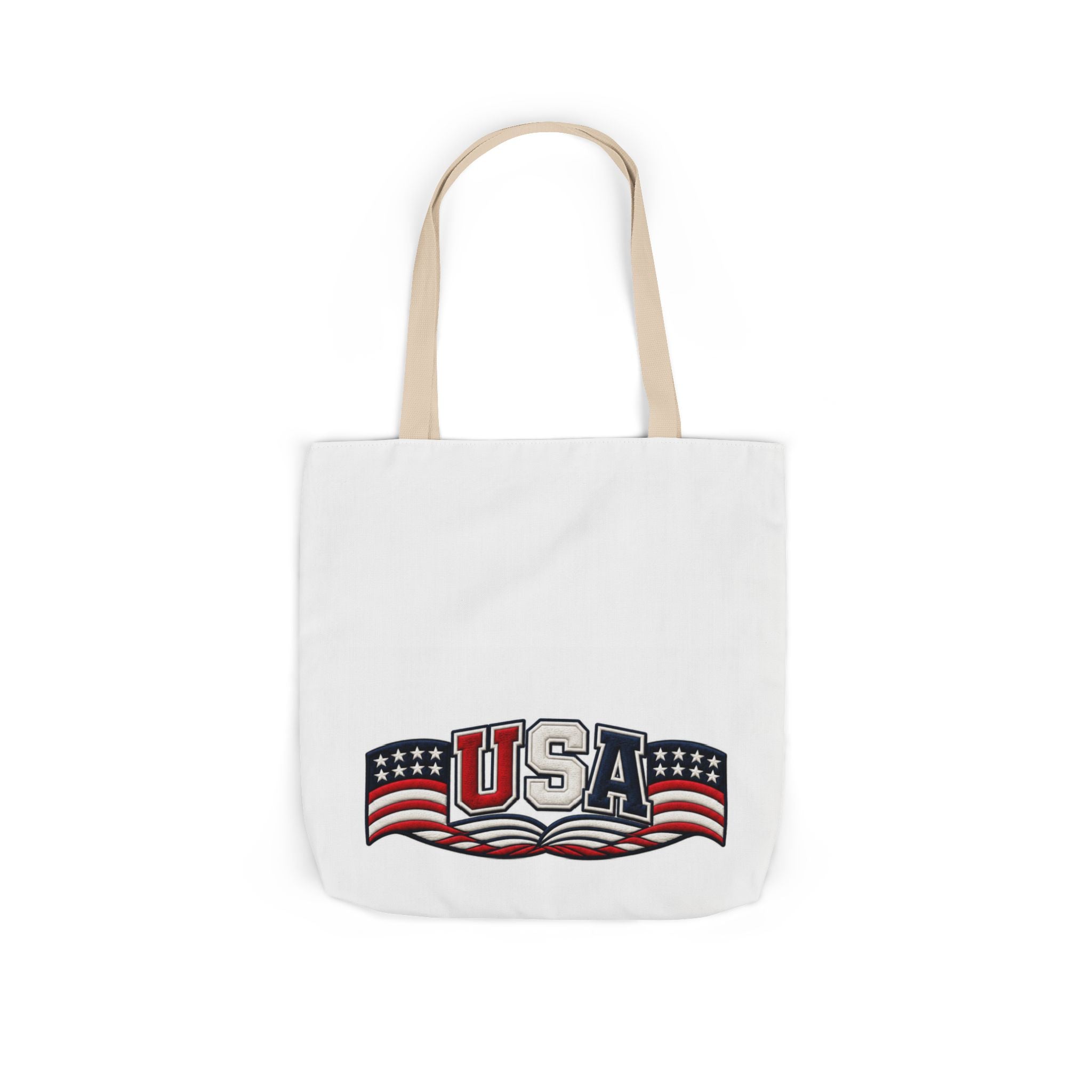 USA Flag Retro Canvas Tote