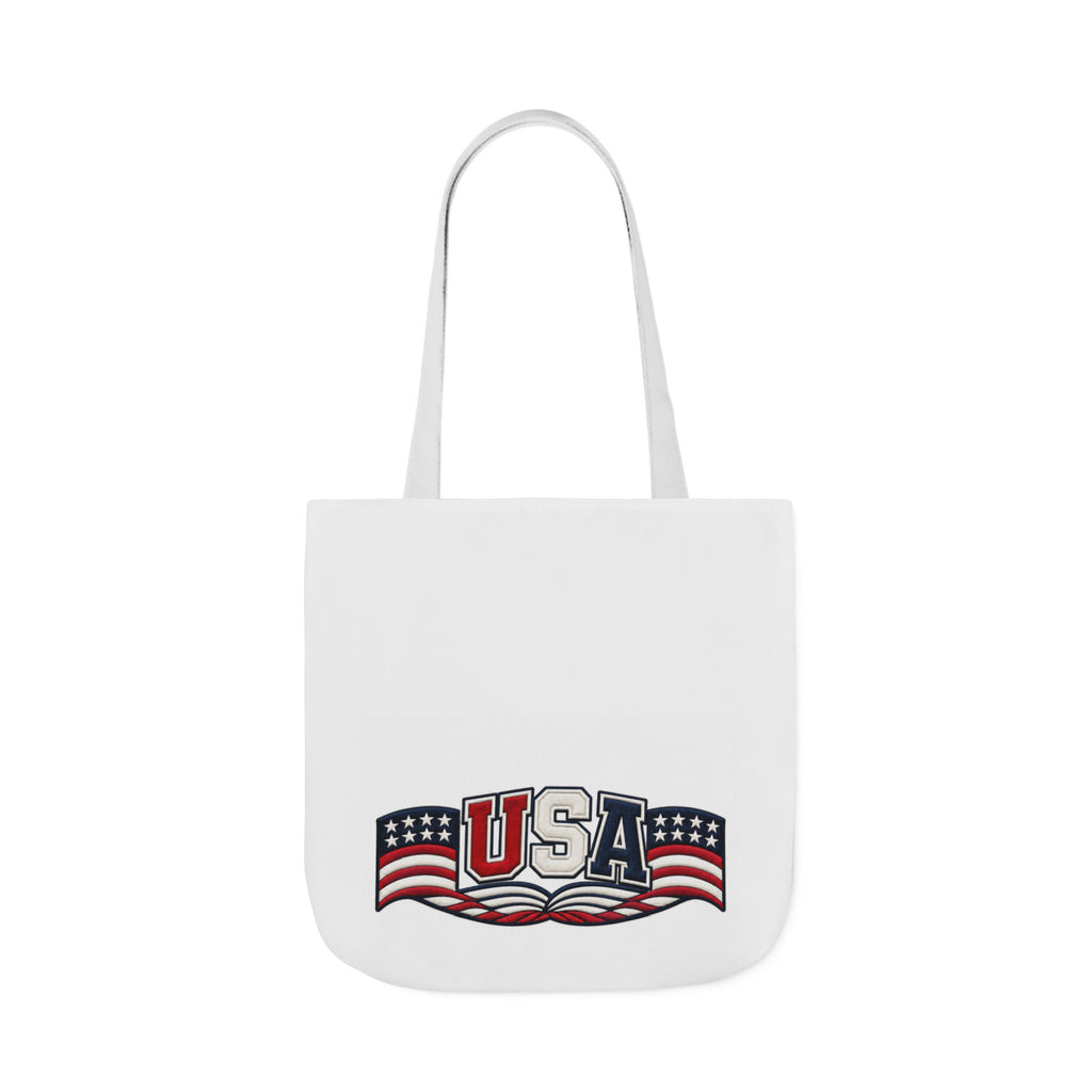 USA Flag Retro Canvas Tote