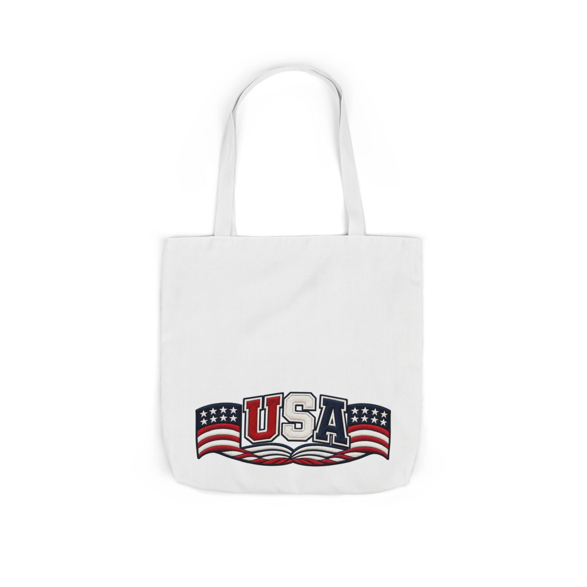 USA Flag Retro Canvas Tote
