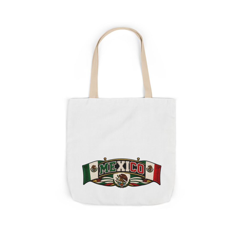 Mexico Flag Retro Canvas Tote
