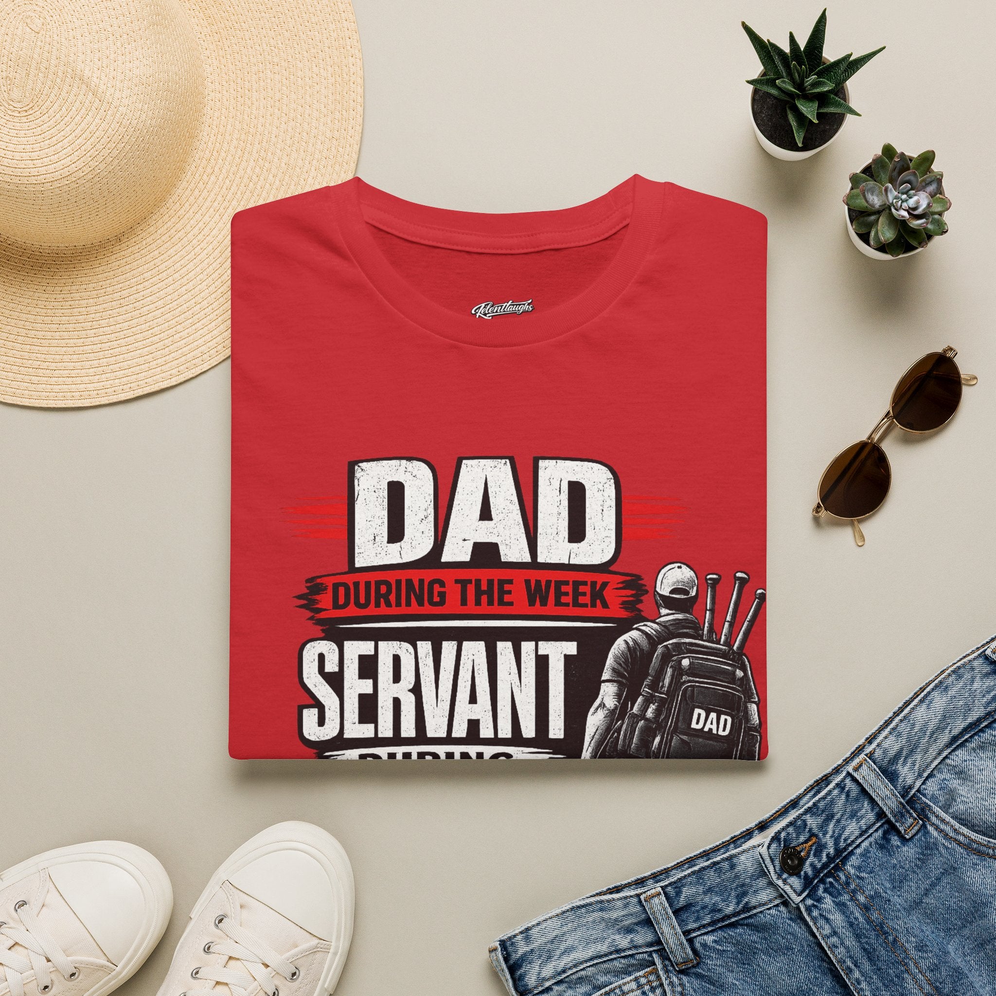Dad Servant During the Week, Travel Ball Weekend T-Shirt