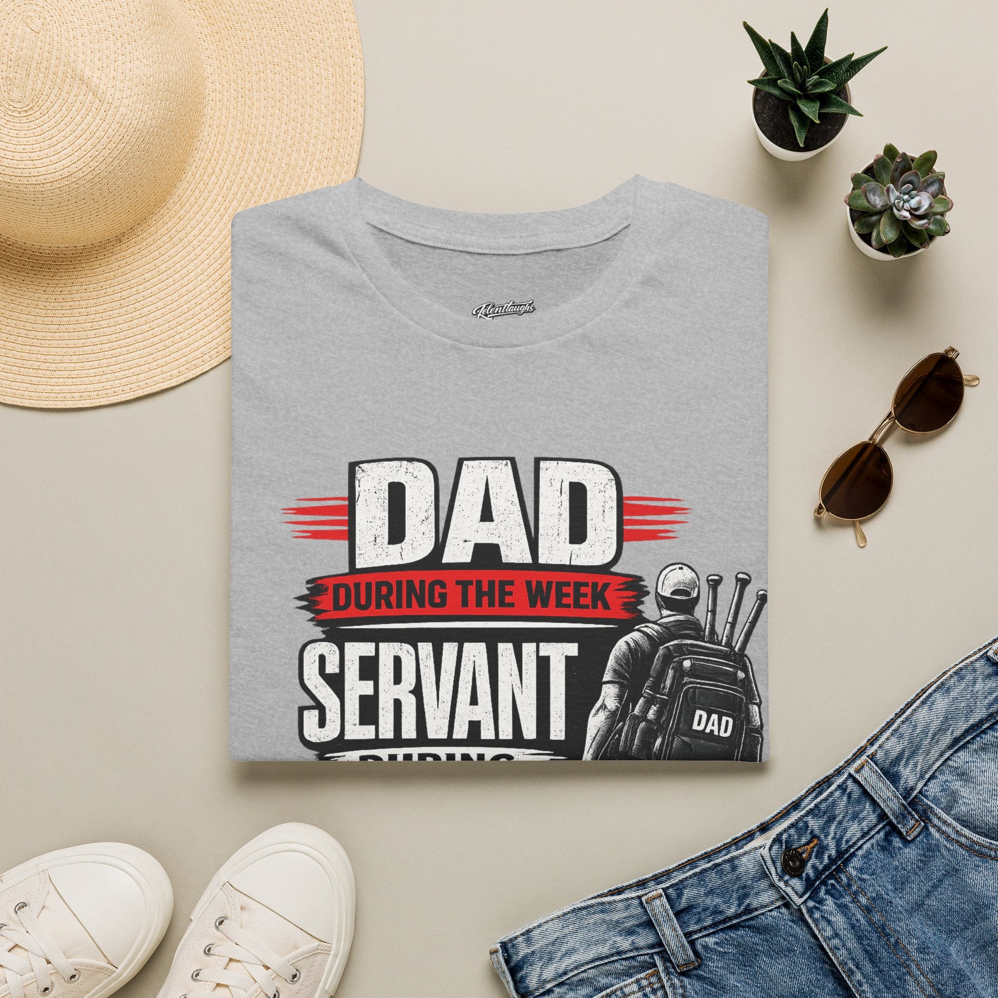 Dad Servant During the Week, Travel Ball Weekend T-Shirt