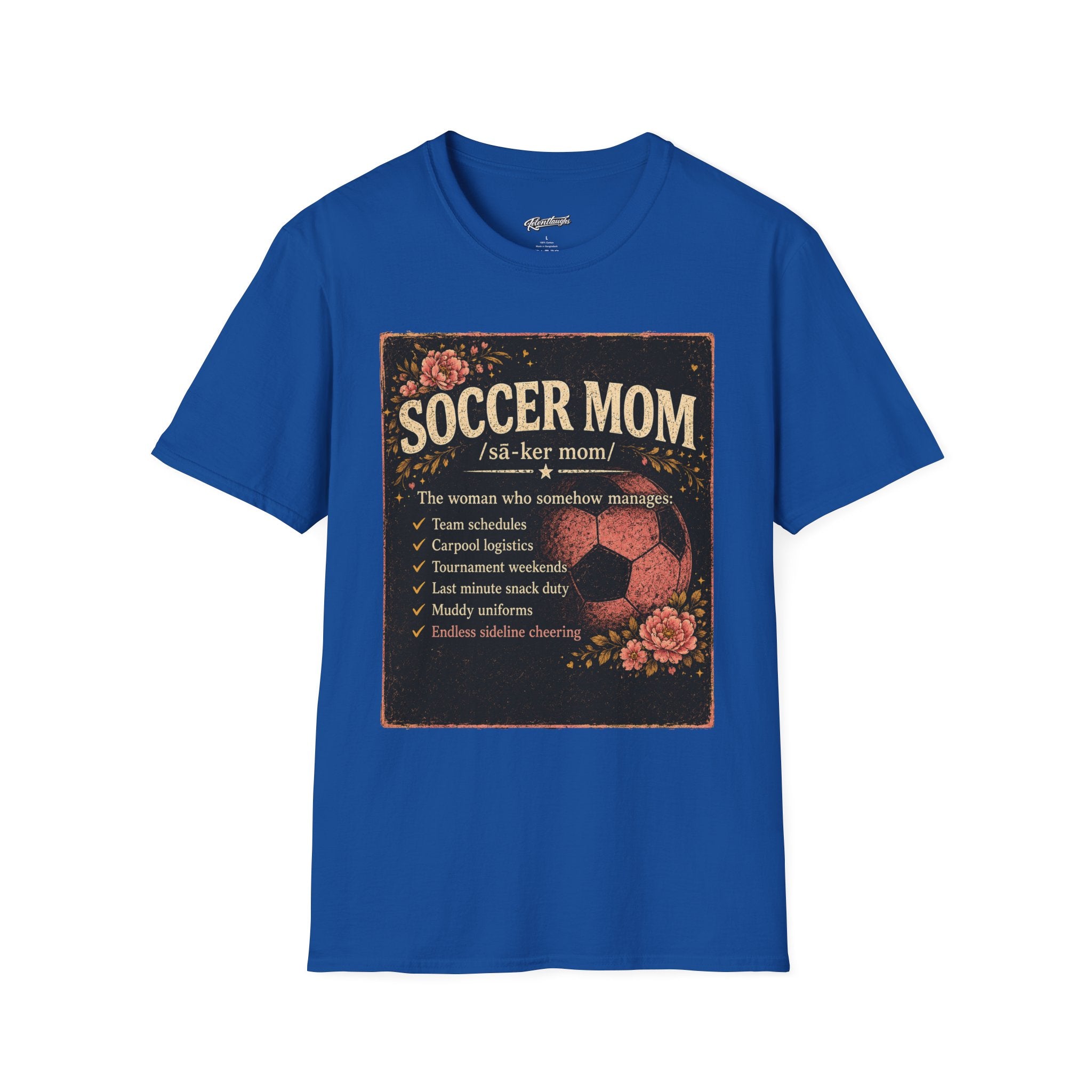 Soccer Mom T-Shirt — Vintage Floral Soccer Definition Tee