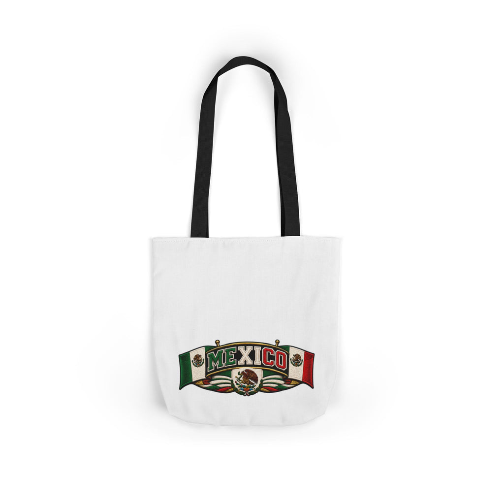 Mexico Flag Retro Canvas Tote
