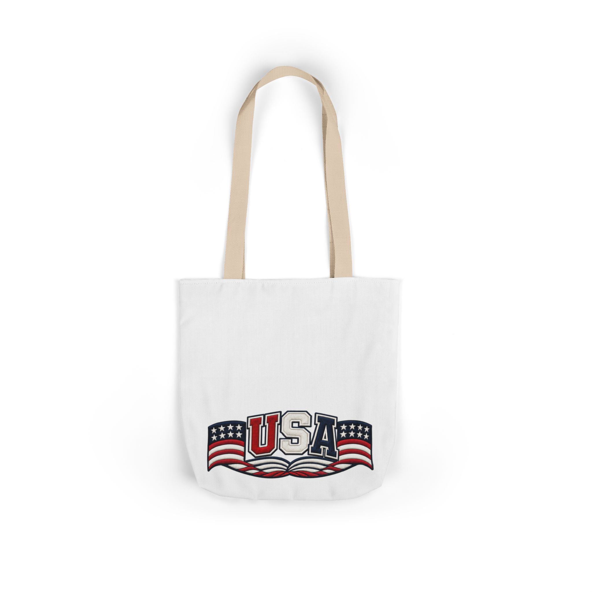 USA Flag Retro Canvas Tote