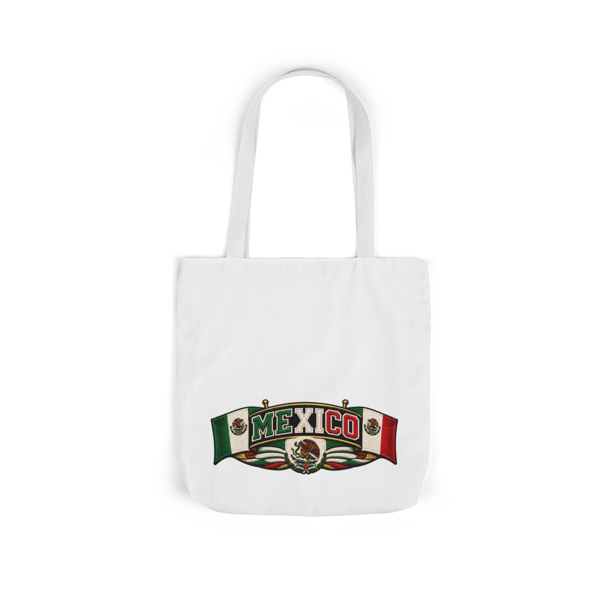 Mexico Flag Retro Canvas Tote