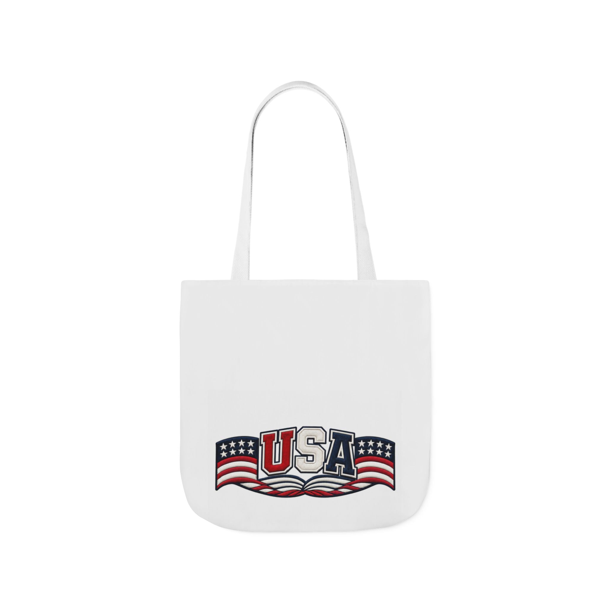 USA Flag Retro Canvas Tote