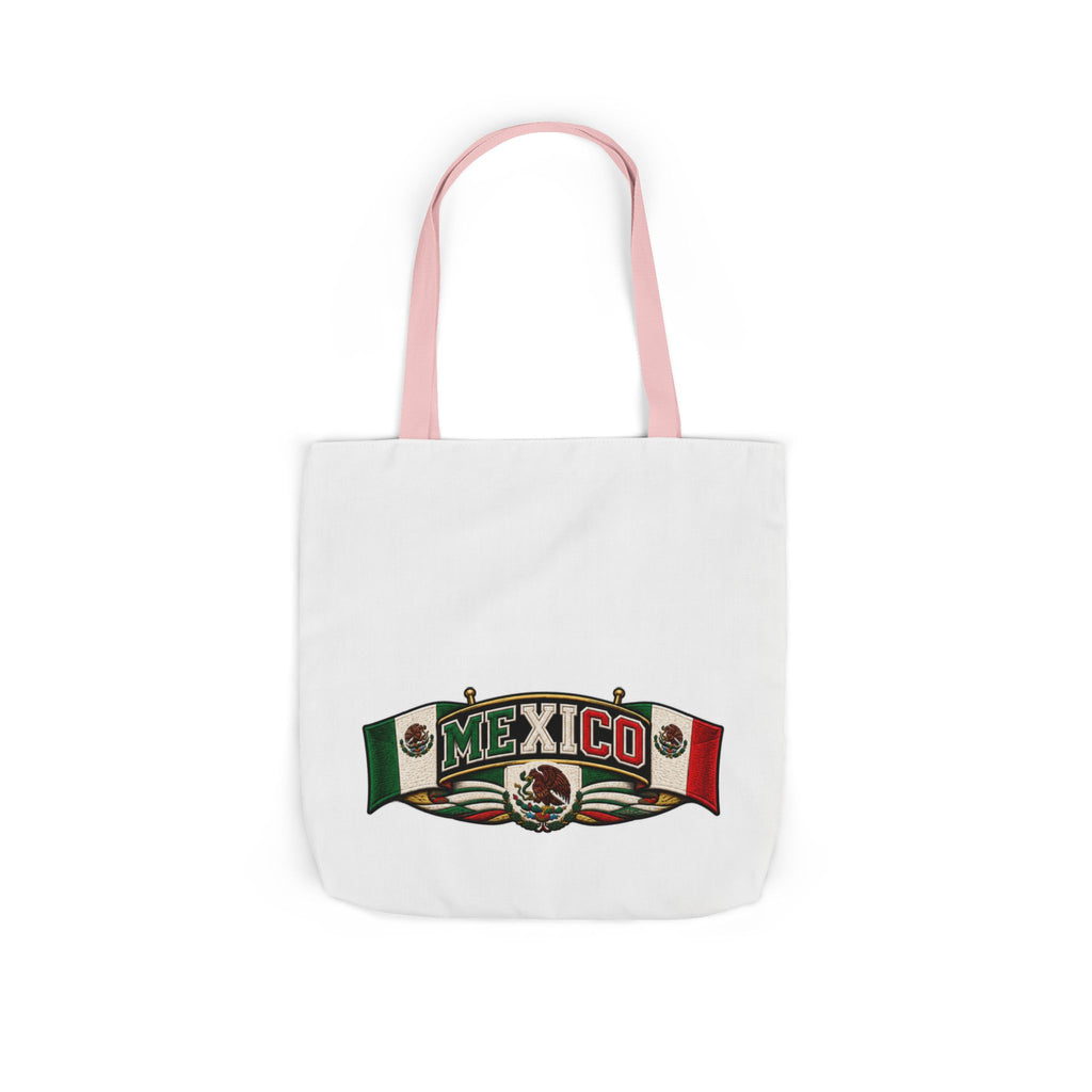 Mexico Flag Retro Canvas Tote