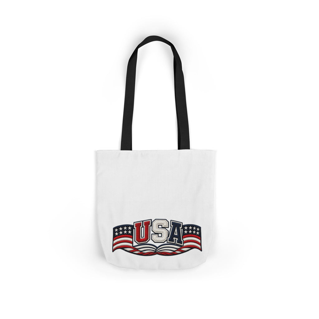 USA Flag Retro Canvas Tote