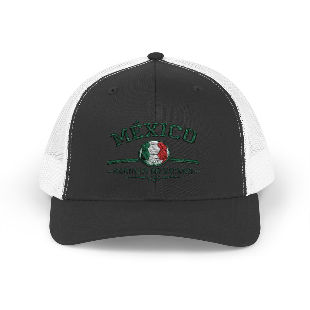 Mexico Soccer Trucker Cap — Vintage Mexican Emblem Snapback Hat