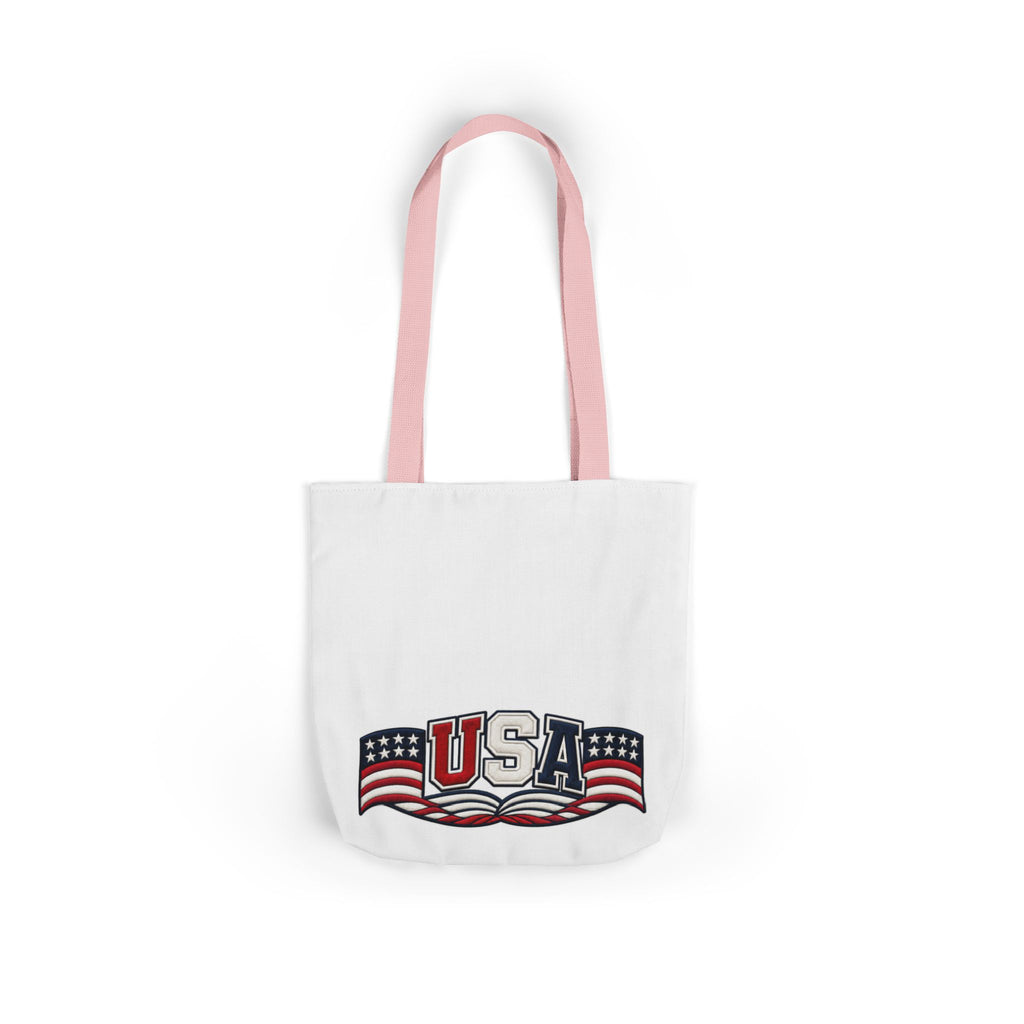 USA Flag Retro Canvas Tote