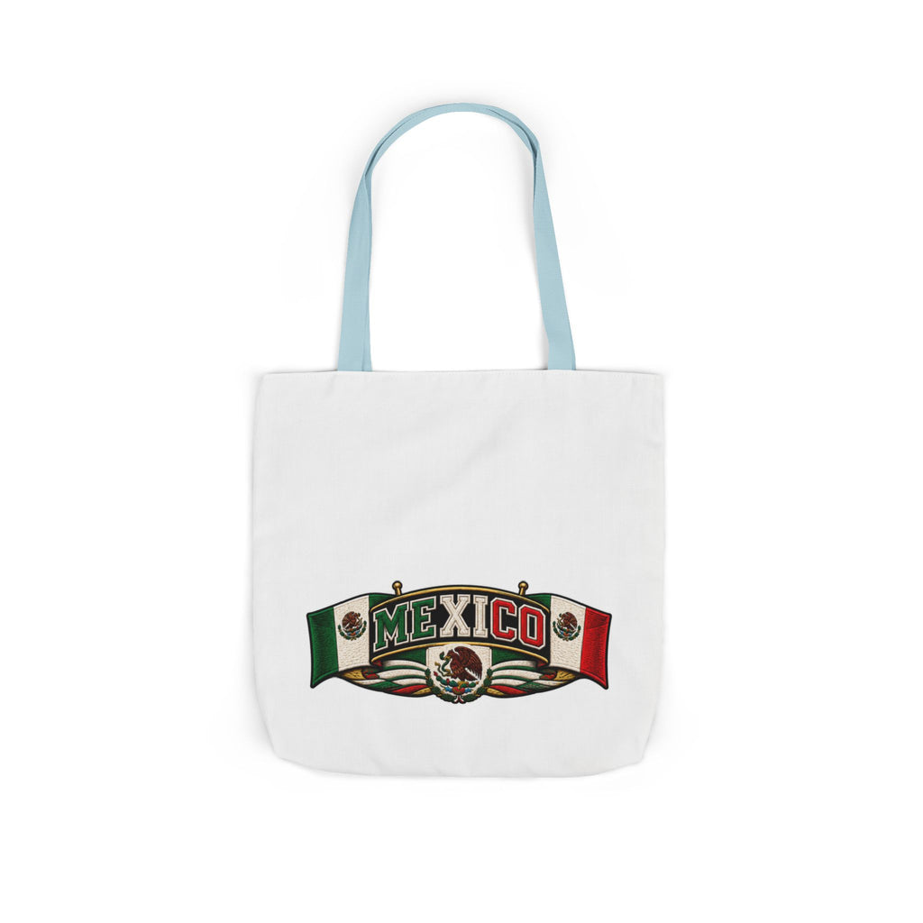 Mexico Flag Retro Canvas Tote