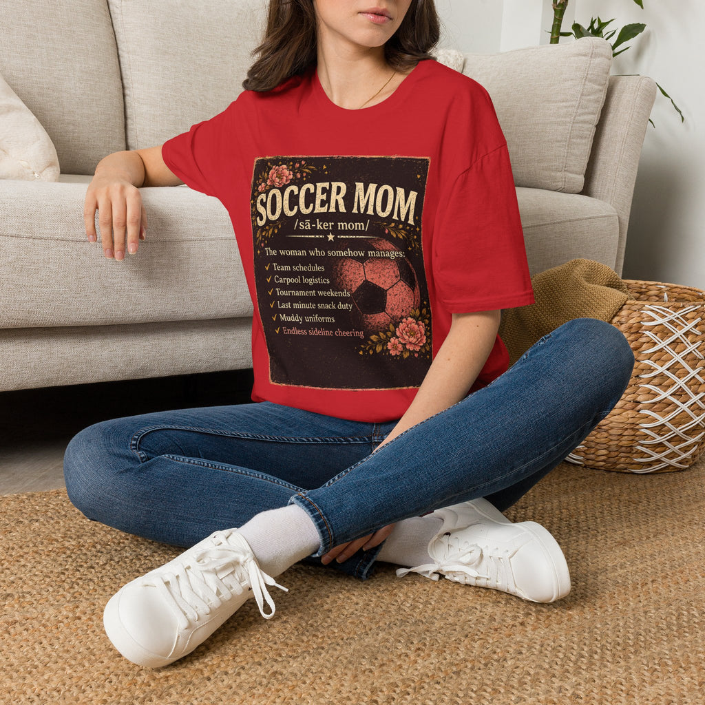 Soccer Mom T-Shirt — Vintage Floral Soccer Definition Tee