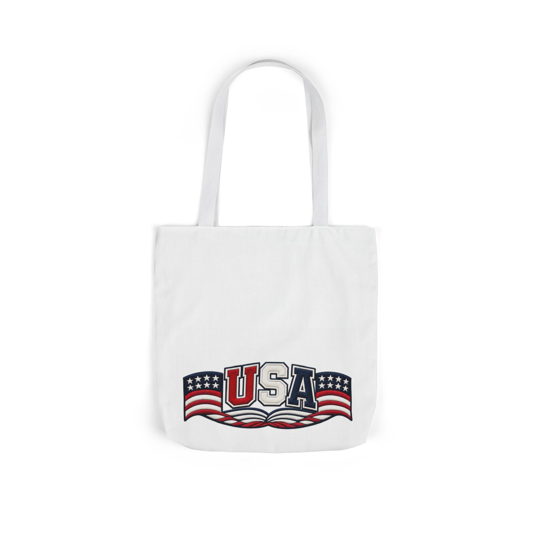 USA Flag Retro Canvas Tote