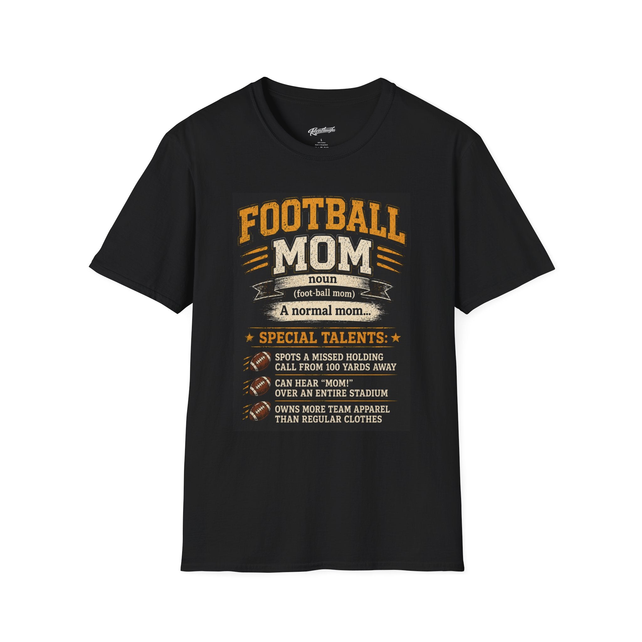 Football Mom T-Shirt – Funny Definition Graphic Tee for Proud Game-Day Moms