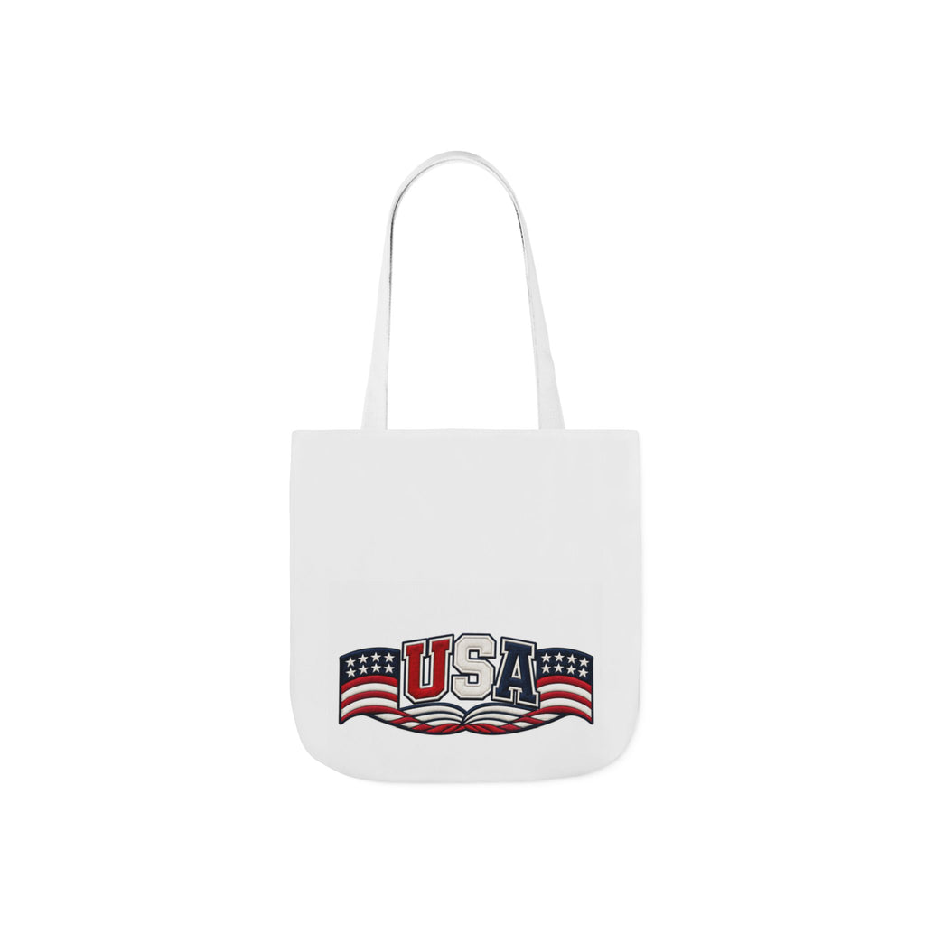 USA Flag Retro Canvas Tote