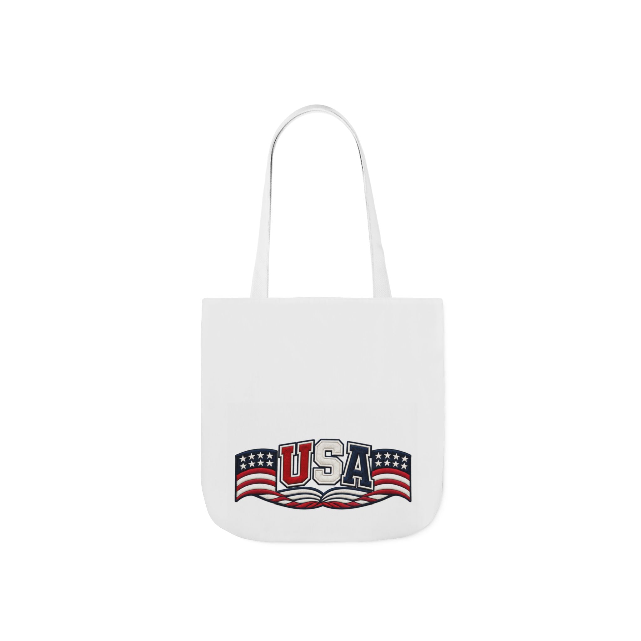USA Flag Retro Canvas Tote