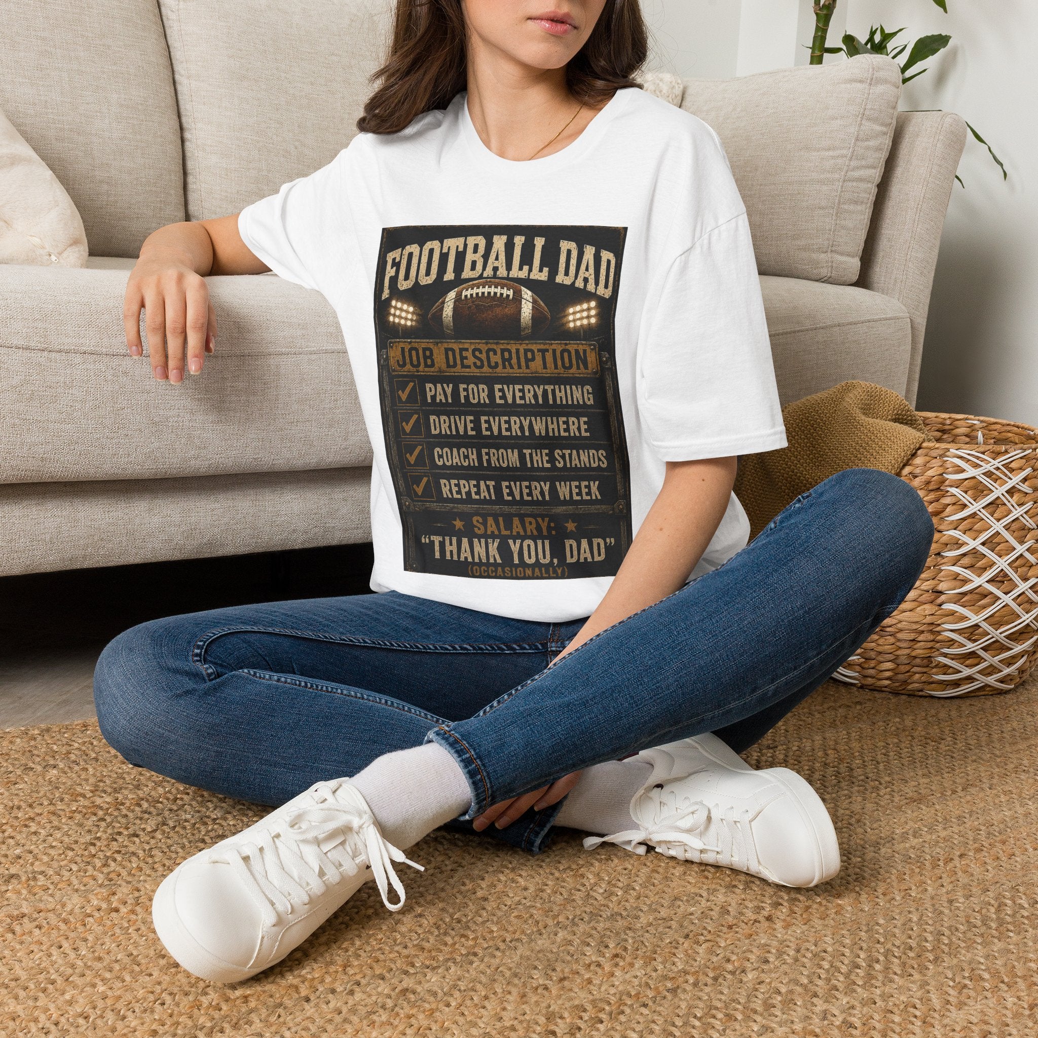 Football Dad T‑Shirt — "Job Description: Pay For Everything" Dad Gift