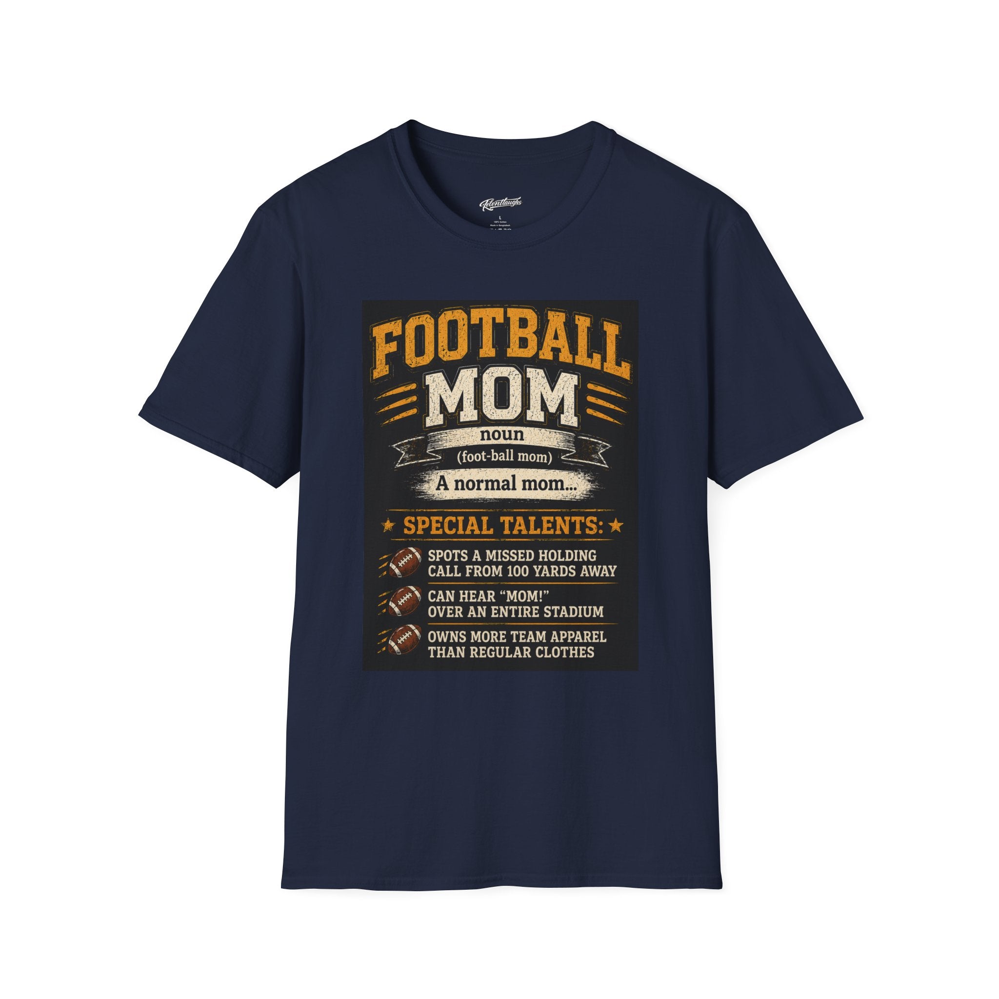 Football Mom T-Shirt – Funny Definition Graphic Tee for Proud Game-Day Moms