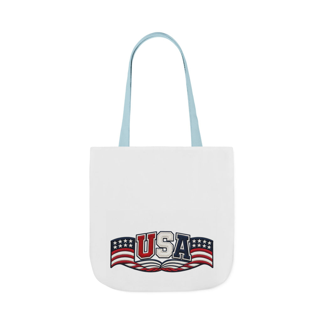 USA Flag Retro Canvas Tote