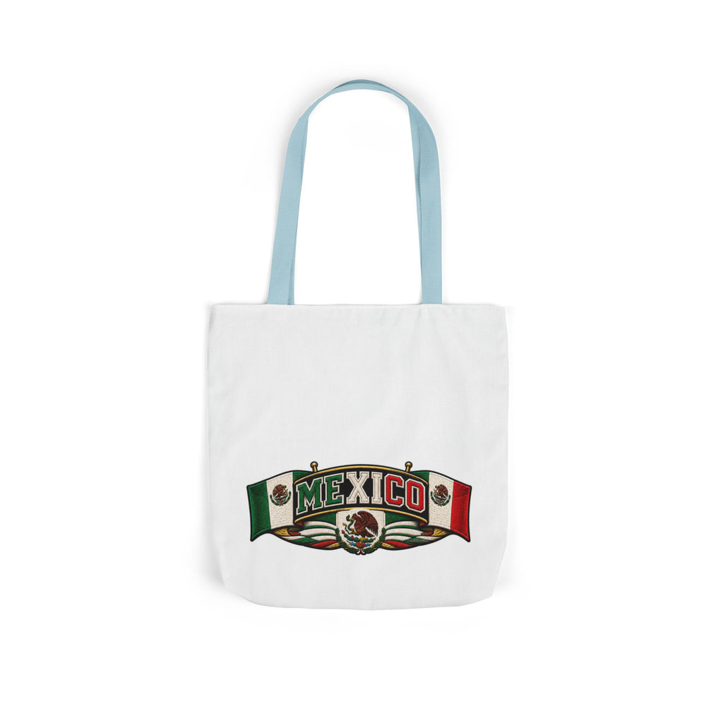 Mexico Flag Retro Canvas Tote