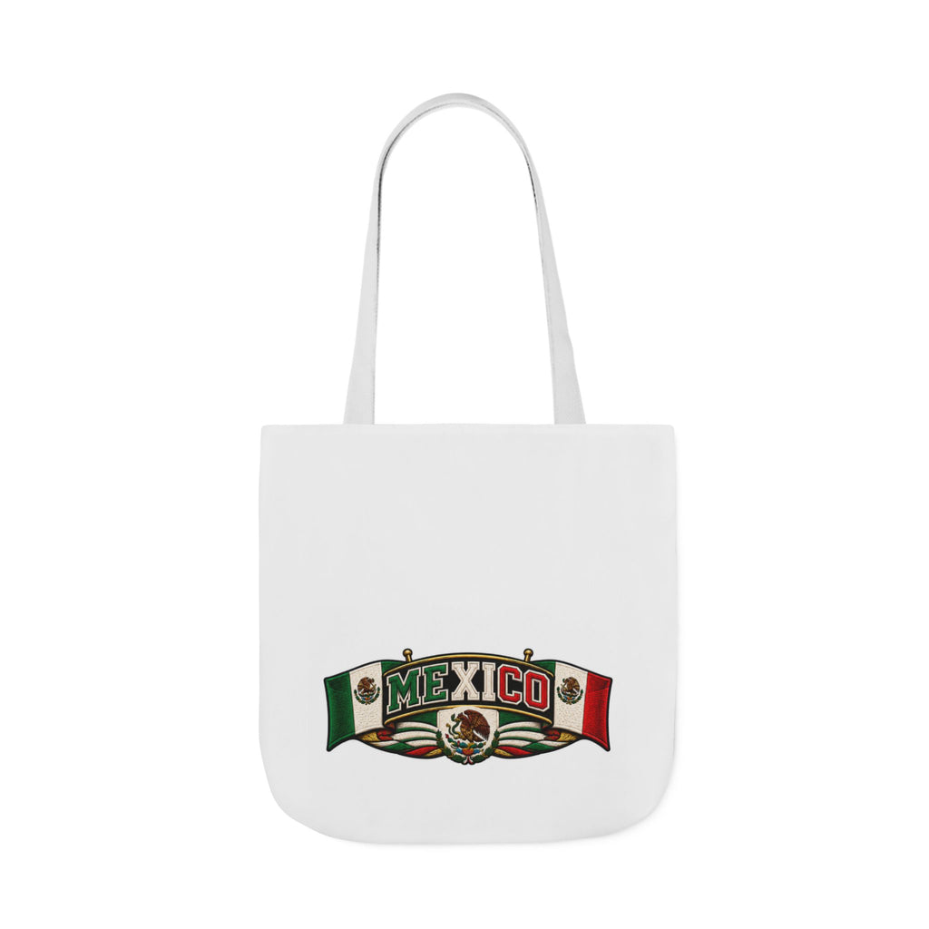 Mexico Flag Retro Canvas Tote