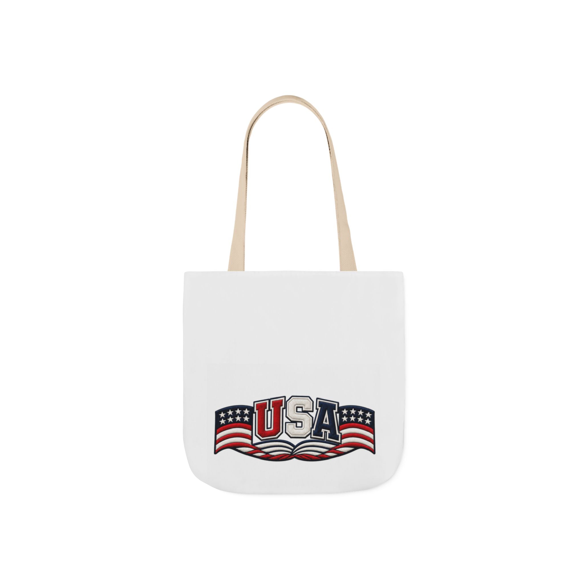 USA Flag Retro Canvas Tote