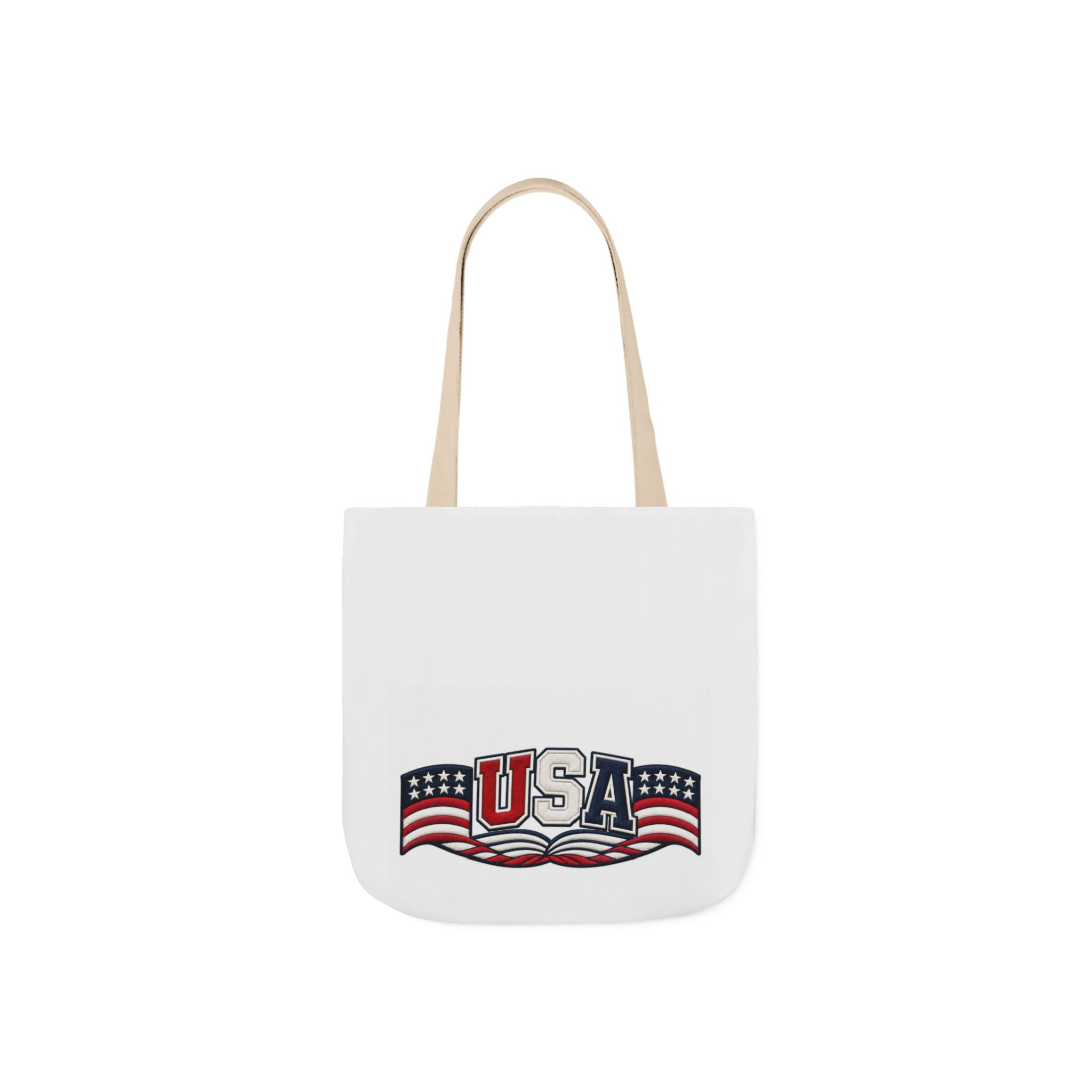 USA Flag Retro Canvas Tote