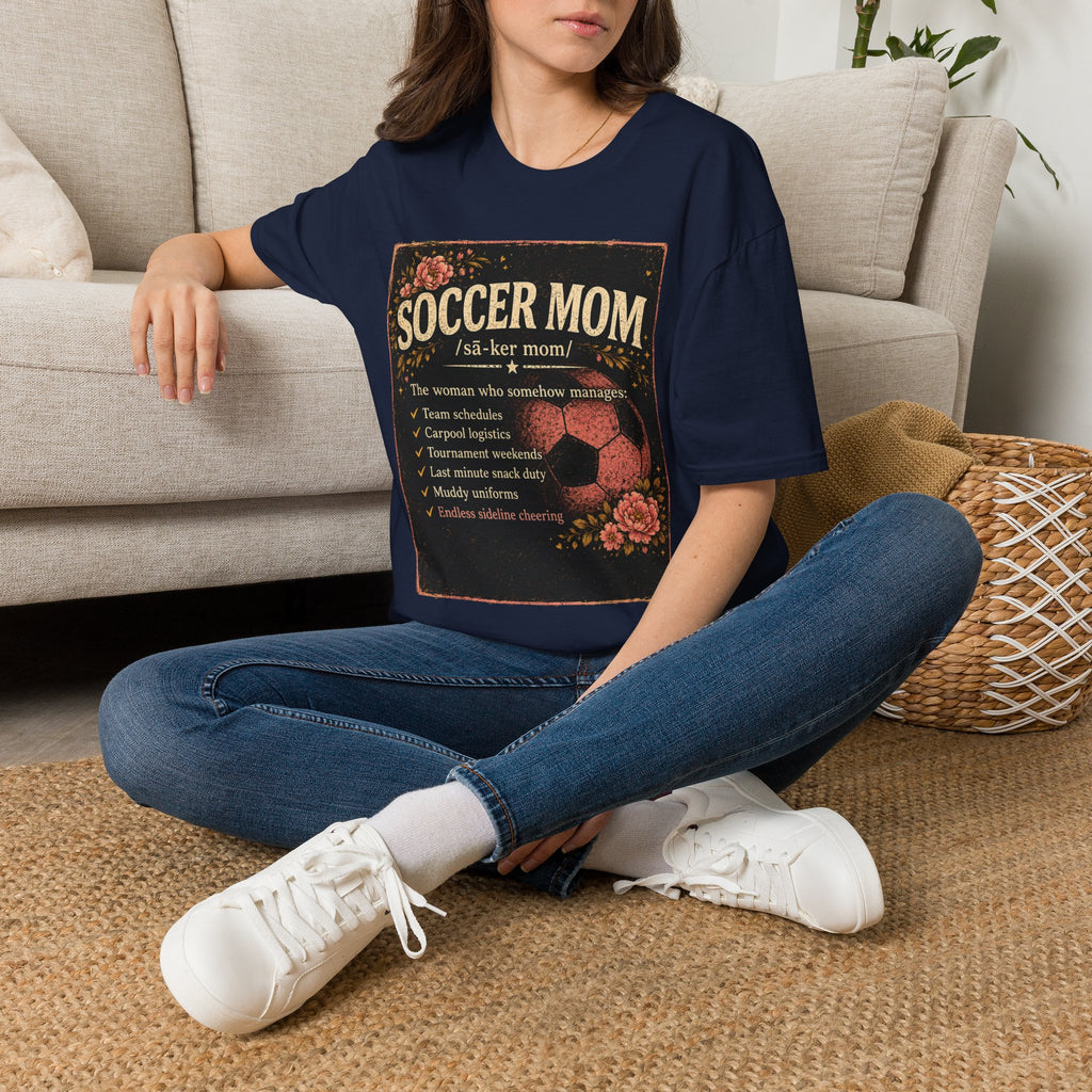 Soccer Mom T-Shirt — Vintage Floral Soccer Definition Tee
