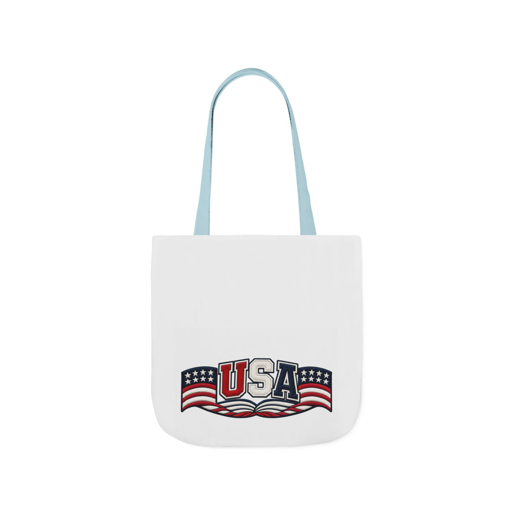 USA Flag Retro Canvas Tote