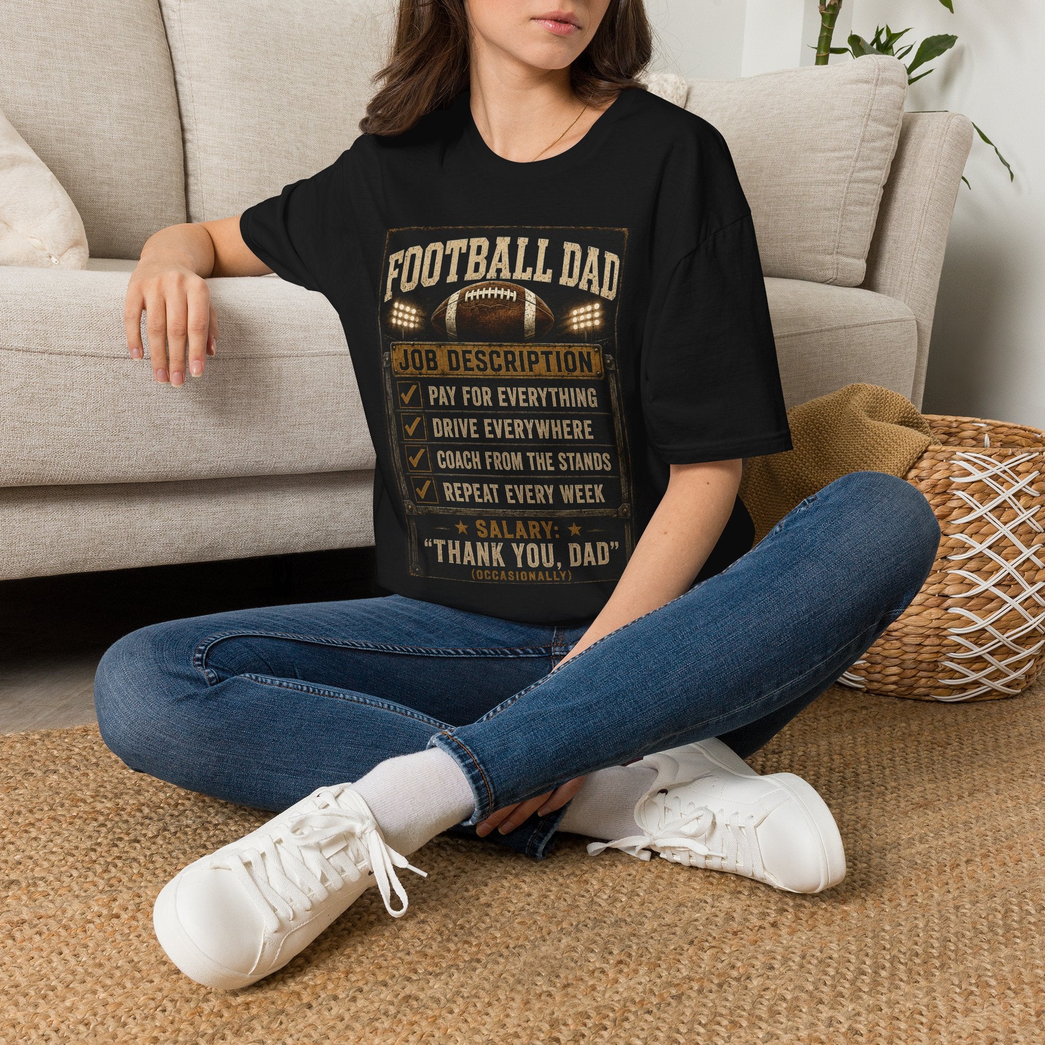 Football Dad T‑Shirt — "Job Description: Pay For Everything" Dad Gift