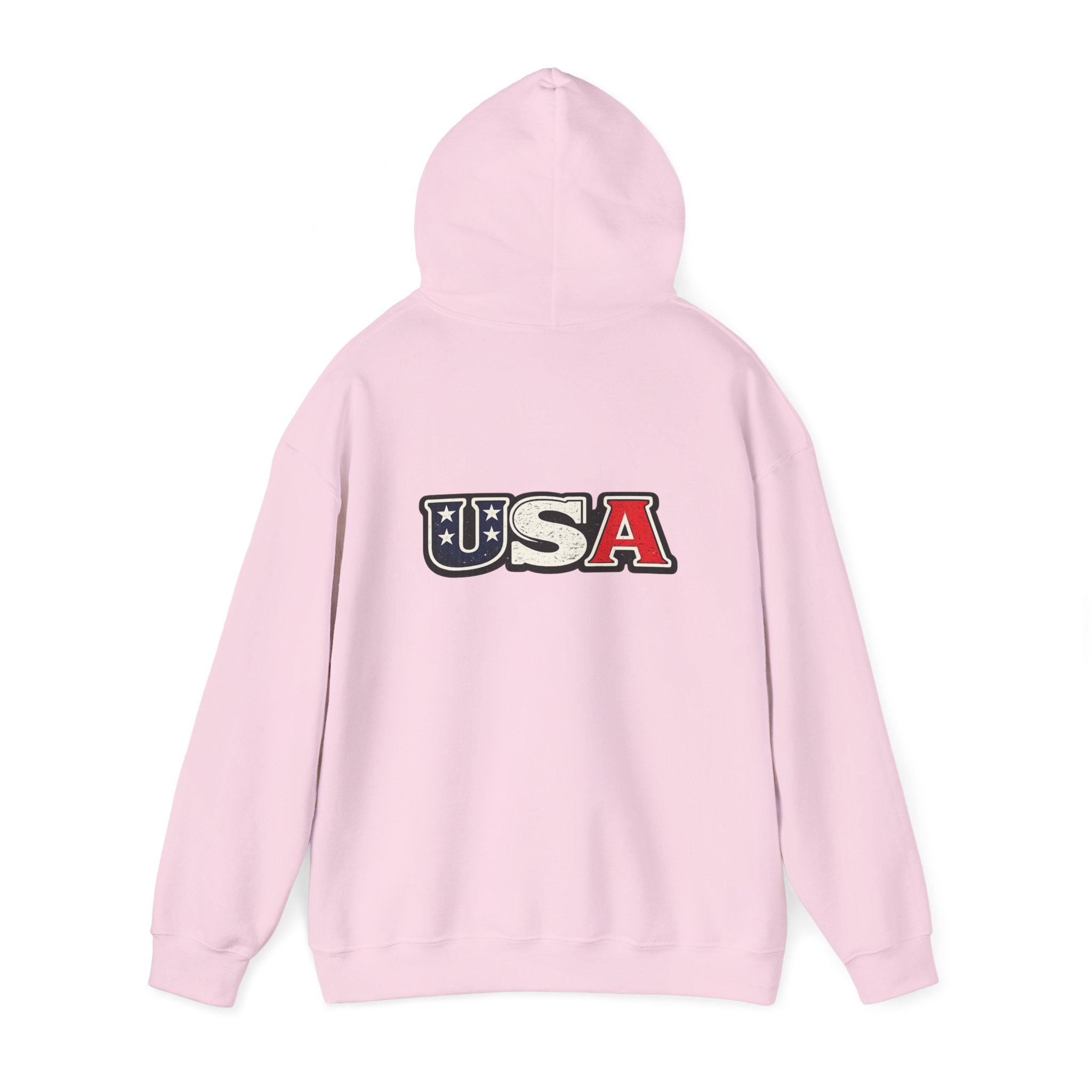 USA Shield Hoodie — American Flag Badge Pullover