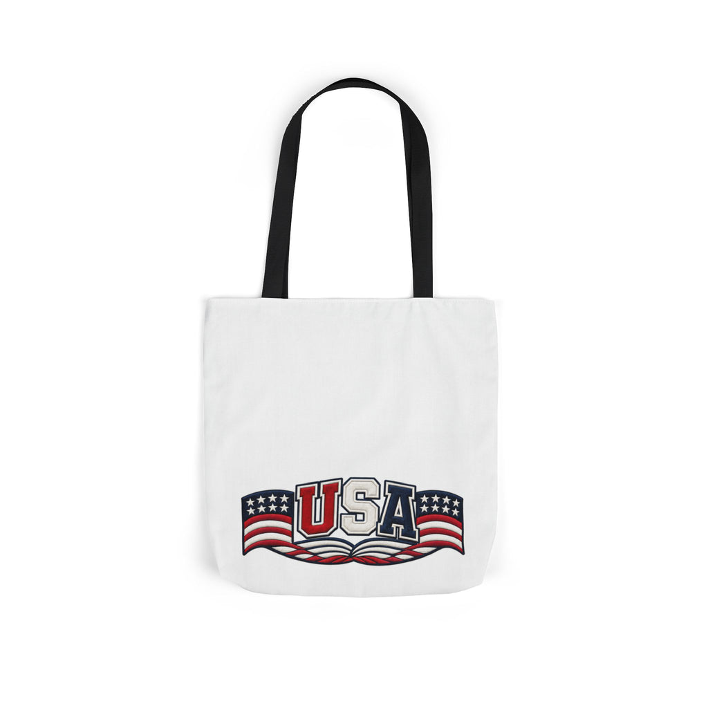 USA Flag Retro Canvas Tote