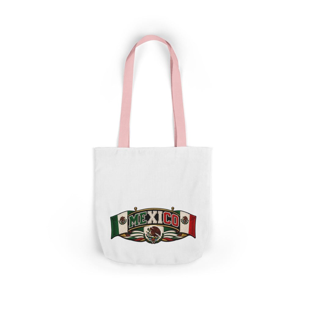Mexico Flag Retro Canvas Tote