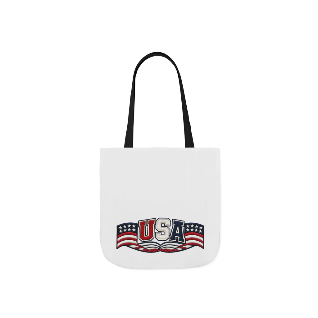 USA Flag Retro Canvas Tote