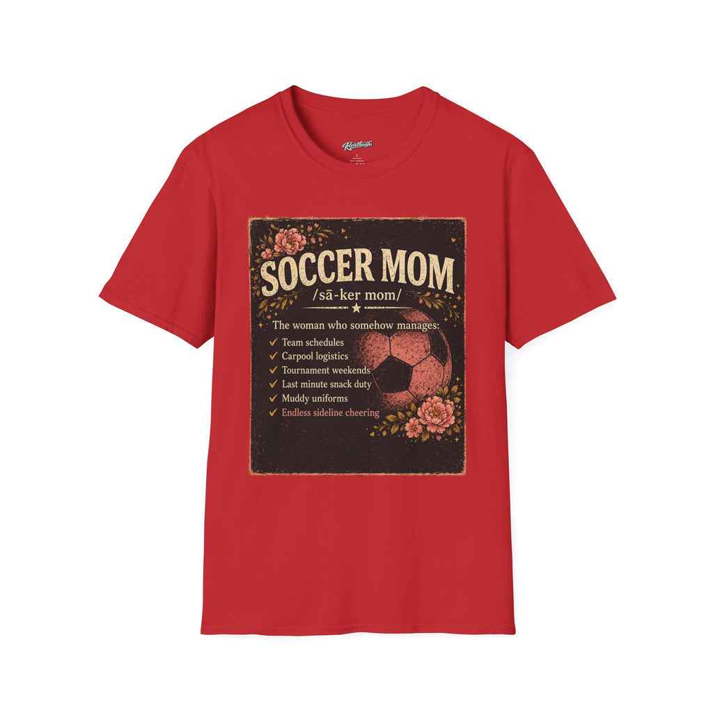 Soccer Mom T-Shirt — Vintage Floral Soccer Definition Tee