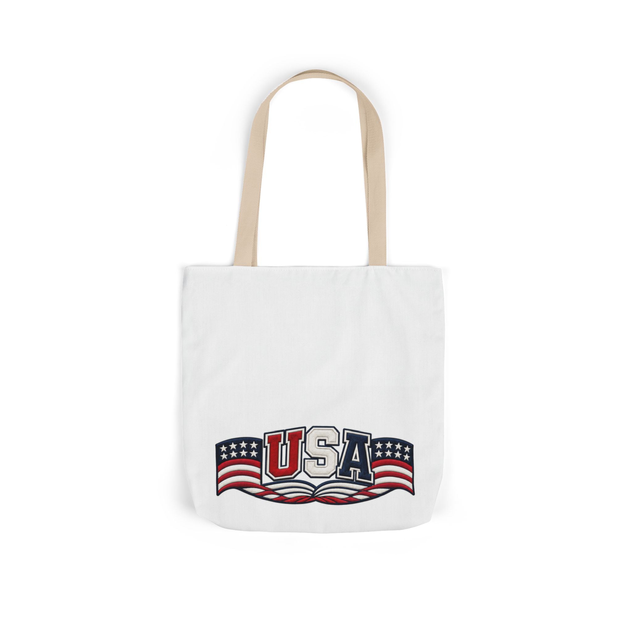 USA Flag Retro Canvas Tote