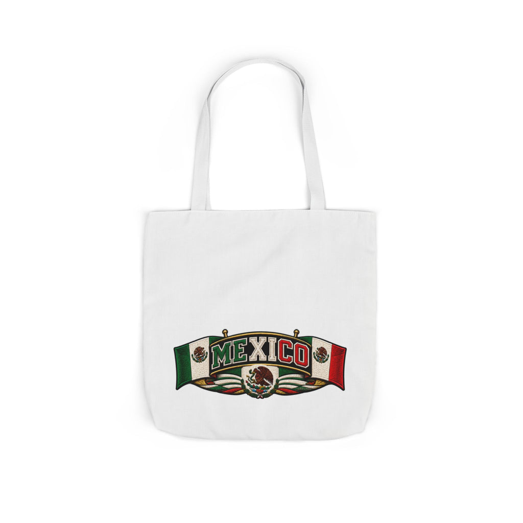 Mexico Flag Retro Canvas Tote