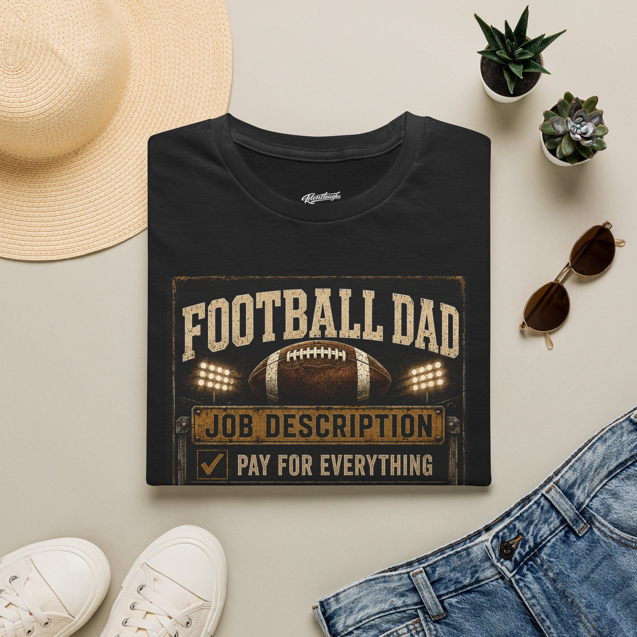 Football Dad T‑Shirt — "Job Description: Pay For Everything" Dad Gift