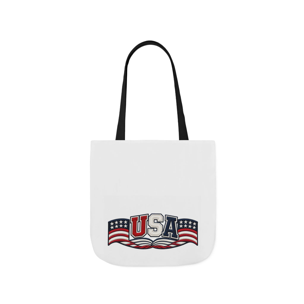 USA Flag Retro Canvas Tote