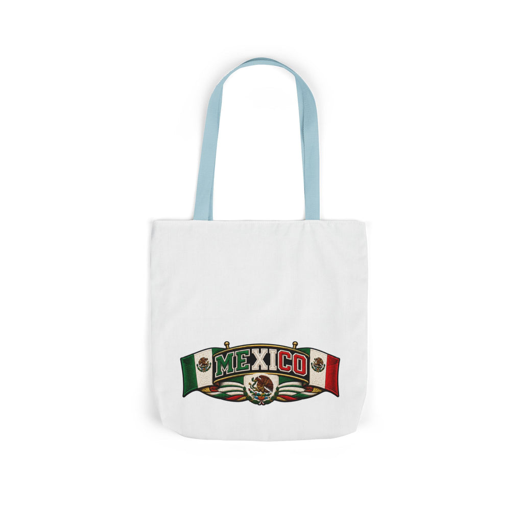 Mexico Flag Retro Canvas Tote