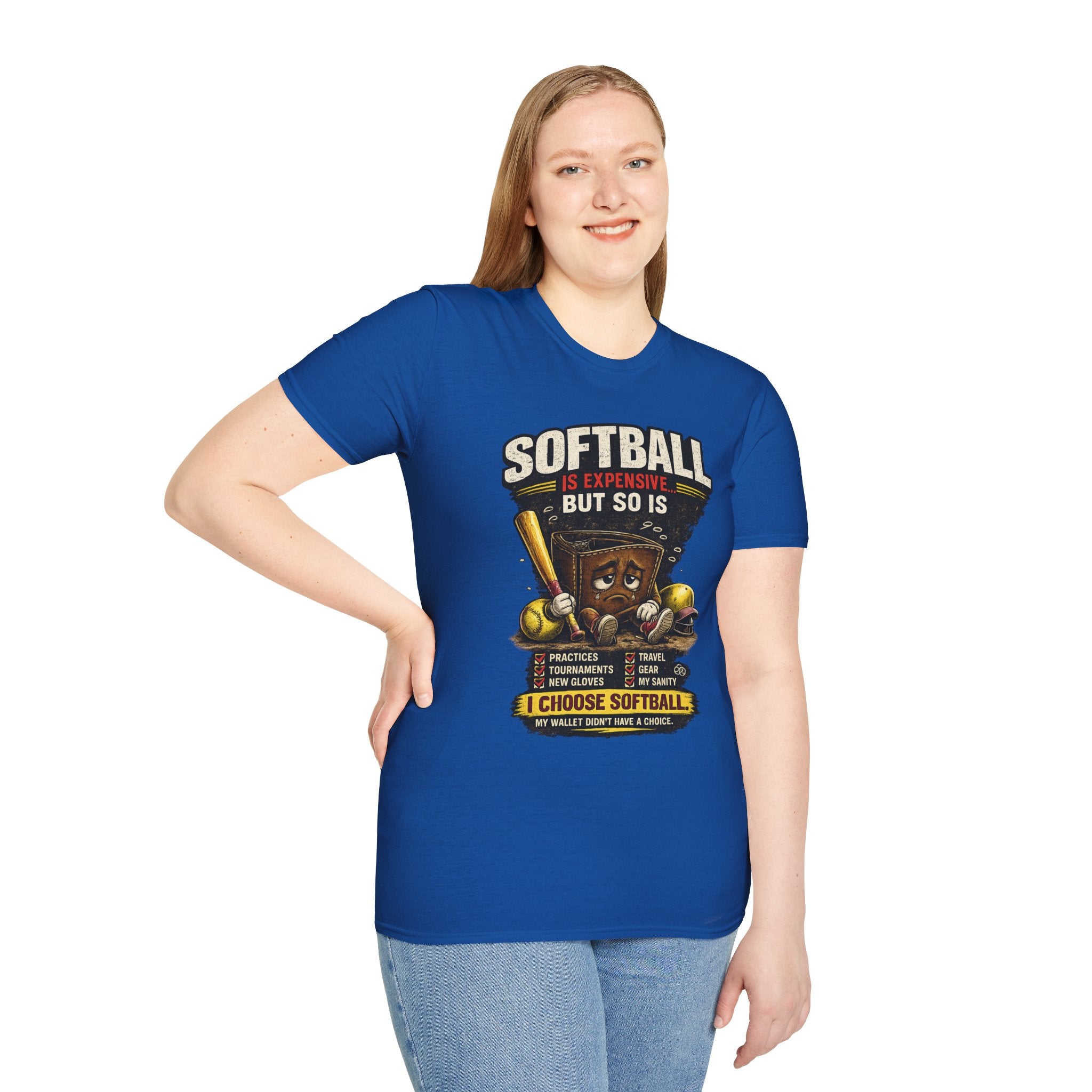 Softball Is Expensive-My Wallet Didn't Have a Choice T-Shirt — Funny Softball Player Tee